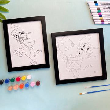 Tom & Jerry Pre-Drawn DIY Canvas