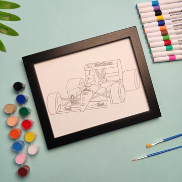 Formula One Pre-Drawn DIY Canvas