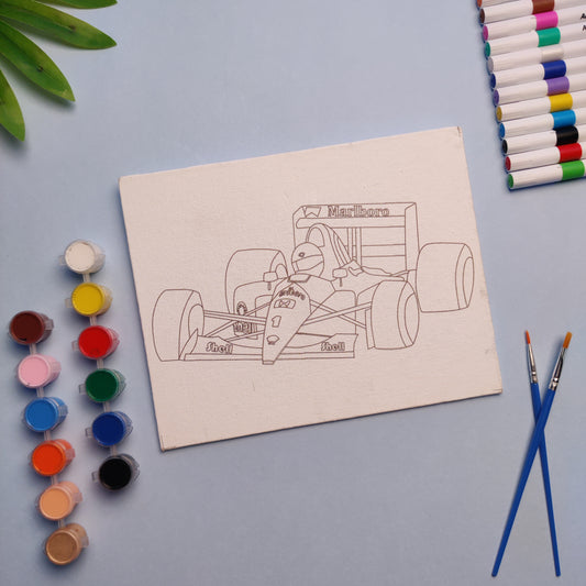 Formula One Pre-Drawn DIY Canvas